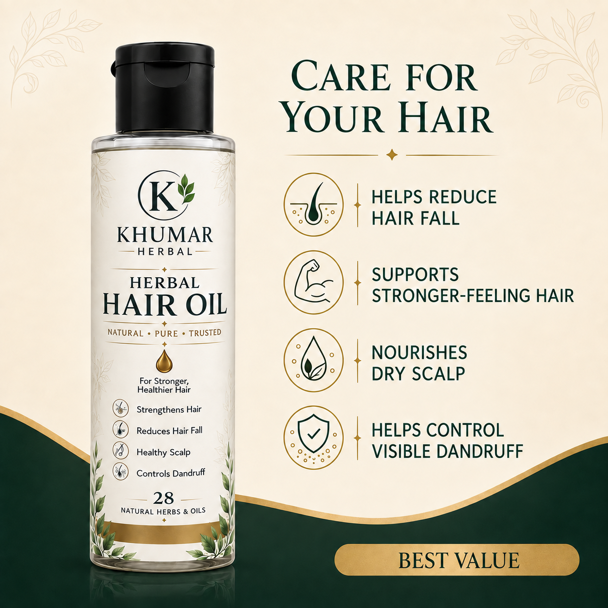 Khumar Herbal Hair Oil benefits