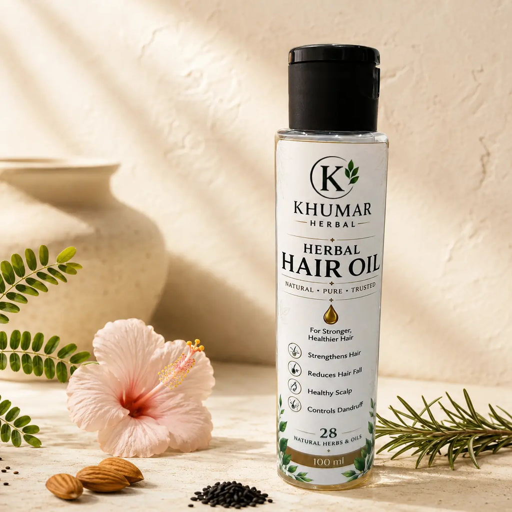 Khumar Herbal Hair Oil with natural botanicals