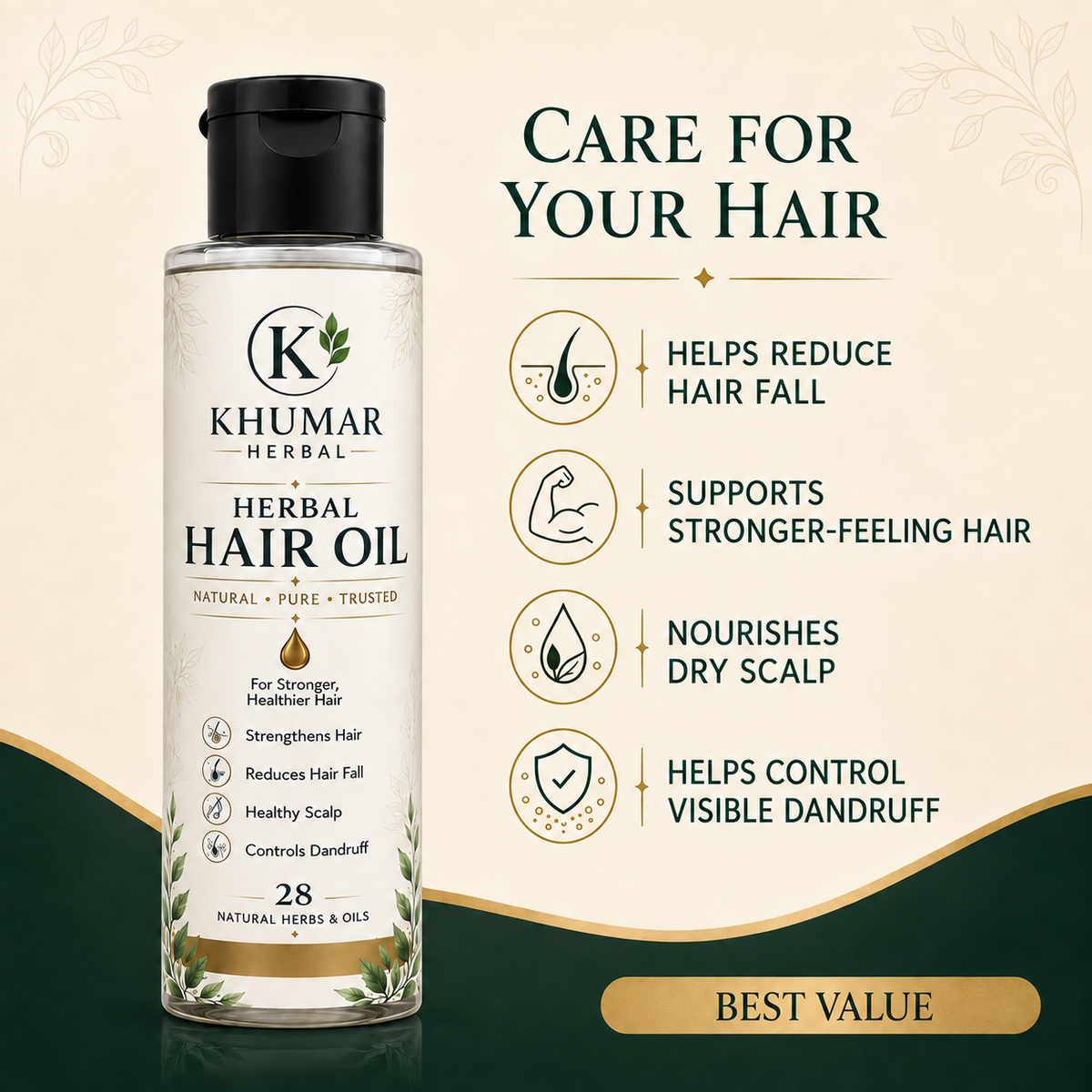 Khumar Herbal Hair Oil benefits